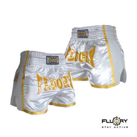 Pantalones Cortos Fluory MTSF28 Blanco / Amarillo