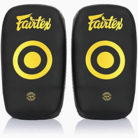 Manopola Fairtex KPLC6 Microfibra Curvado Negro-Dorado