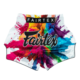 Fairtex Muay Thai Shorts - BS1939 White Funky Soul Fairtex Muay Thai Shorts - BS1939 White Funky Soul