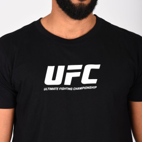 Camiseta Oficial UFC Negra con Logo Blanco
