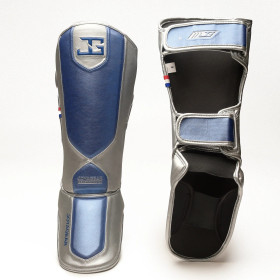 Joyagear Performance Shinguards Blue/Silver