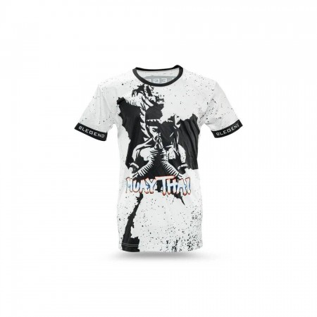 Camiseta Muay Thai Dry-Fit BLEGEND Nak Muay – Blanca
