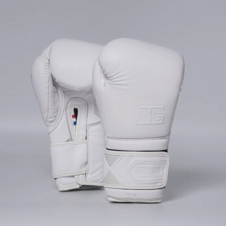Joyagear Elite Performance Boxing Gloves Leather White